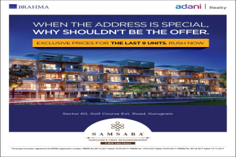 Exclusive prices for the last 9 units at Adani Samsara, Gurgaon