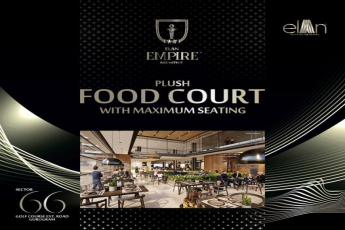 Plush food court with maximum seating at Elan Empire, Gurgaon