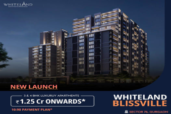 Presenting 10:90 easy payment plan at Whiteland Blissville in Sector 76, Gurgaon
