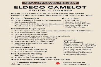 Discover Luxury Living at Eldeco Camelot, Sector 17 Dwarka!