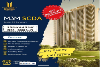 M3M SCDA: Unveiling Spacious Luxury in Sector-113, Gurugram by Kapoor Buildtech