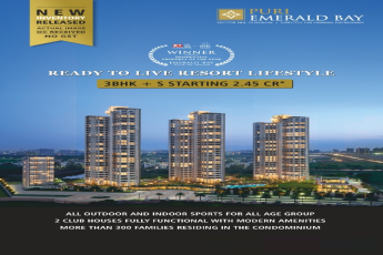 Book 3.5 BHK apartments Rs 2.45 Cr onwards at Puri Emerald Bay in Gurgaon