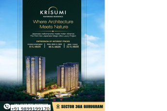 Krisumi Water Side Residence: A Fusion of Japanese Craftsmanship and Indian Vibrance in Sector 36A Gurugram