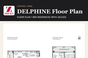 Central Park DELPHINE Floor Plan: 1 Bed Residences With Jacuzzi