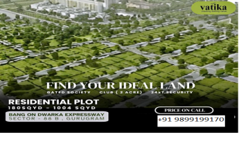 Vatika's Premier Residential Plots: Crafting Your Dream Home in Sector 88B, Gurugram