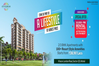 Book 2/3 BHK apartments with 100+ resort style amenities starts Rs 38.90 Lacs at SBP City of Dreams in Mohali