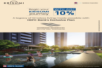 Start Your Krisumi Journey Today with Just 10% at Waterside Residences, Gurgaon
