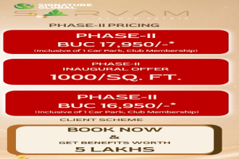 Unlock Phase-II Pricing at Signature Global Sarvam || Limited Time Inaugural Offer Just for You || Book Now to Enjoy Exclusive Benefits Worth 5 Lakhs