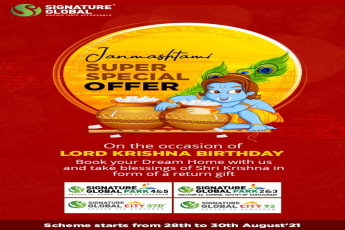 Janmashtami super special offer at Signature Global in Gurgaon
