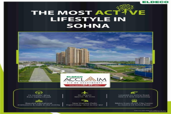 Book 2/3 BHK apartments price starts Rs 67.29 Lac at Eldeco Acclaim in Gurgaon