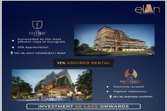 Investment starting Rs 50 Lac onwards and 12% assured rental at Elan Empire, Gurgaon