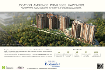 Presenting 2 new towers of cosy 3 BHK Botanika homes in Hyderabad