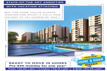 Ready to move in homes pre-EMI holiday for one year at Provident Kenworth in Hyderabad