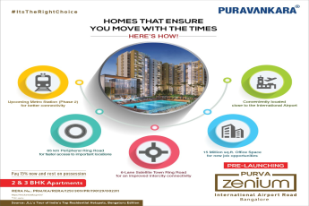 Book 2 & 3 BHK apartment at Purva Zenium in Bangalore