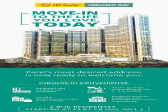 Move in to the life you love today at Land T Crescent Bay Sky Villa, Mumbai