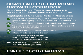 Secure Your Dream Land at One Goa Plots in Bicholim, 40 mins from MOPA Airport.