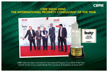 CBRE India awarded 'International Property Consultant of the Year' at Realty Plus Conclave & Excellence Awards 2017