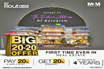 Pay 20% & own shop at M3M Route 65, Gurgaon