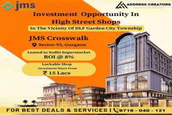 JMS Crosswalk: Premier Investment Opportunity in Sector-93, Gurgaon High Street Shops