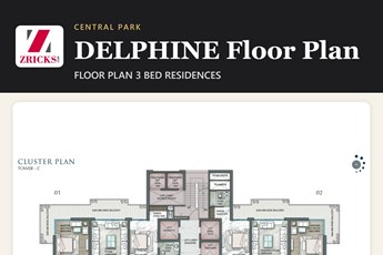 Central Park DELPHINE Floor Plan: 3 Bed Residences