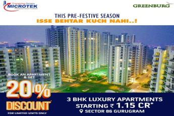 Greeburg Offering 3 BHK Luxury Apartments in Sector 86 Dwarka Expressway, Gurgaon