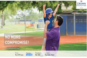Book 1 and 2 bed prices starting Rs 49.99 Lac at Lodha Crown in Thane, Mumbai