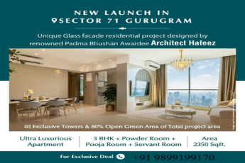 Architect Hafeez's Masterpiece: Luxurious Glass Façade Residences in Sector 71, Gurugram