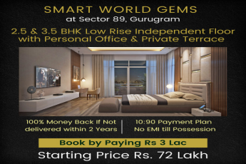 Book by paying Rs 3 Lac at Smart World Gems in Sector 89, Gurgaon