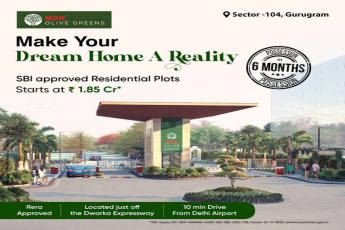 Make Your Dream Home a Reality with SBI approved residential plots starts at 1.85 lakh at Olive Greens, Gurugram