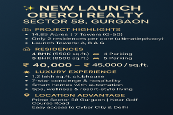 Discover Luxury Living in Oberoi Realty's New Launch || Invest in Prime Gurgaon's New Landmark || Experience Ultimate Privacy at Oberoi Realty