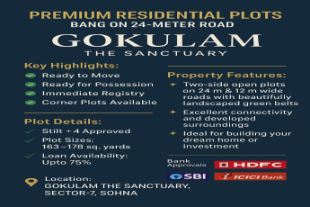 Premium Residential Plots by Gokulam, The Sanctuary, Sector-7, Sohna - Ready to Move!