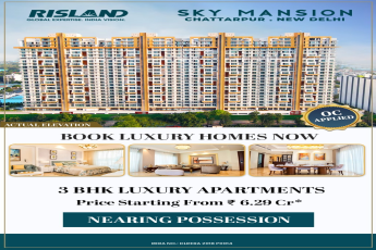 OC Recevied and nearing possession at Risland Sky Mansion in Chattarpur, New Delhi