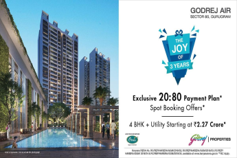 Exclusive 20:80 payment plan, spot booking offers at Godrej Air in Gurgaon