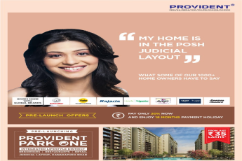 Pre-launching Provident Park One, Judicial Layout, Kanakapura Road in Bangalore