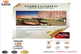Live in homes embellished with the class at Saya Zion in Greater Noida