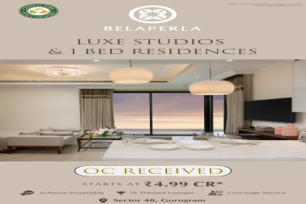 Discover Luxe Studios & 1 Bed Residences at Belaperla by Central Park, Starting at ₹4.99 Cr, Sector 48, Gurugram