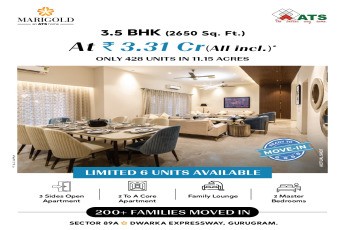 Secure Your Dream 3.5 BHK Home at Marigold, Sector 89A, Gurugram - Limited Units at ₹3.31 Cr