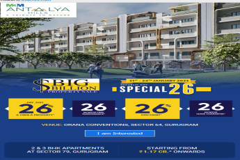 New launch big offers and aravalli views independent floors at M3M Antalya Hills, Gurgaon
