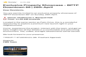 Join Us for BPTP Downtown 66 Showcase || Discover New Opportunities at BPTP Downtown 66 || Attend the Exclusive BPTP Downtown 66 Event