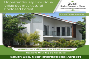 Ready to move in OC received at Zuari Rain Forest, Goa