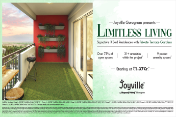 Signature 3 bed residences with private terrace gardens at Shapoorji Pallonji Joyville in Sec 102, Gurgaon