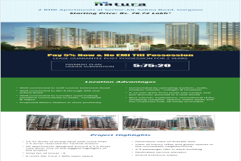 Pay 5% now & no EMI till possession at M3M Natura in Gurgaon