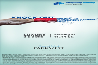 Shapoorji Pallonji Parkwest offers No Pre EMI, Floor Rise and Down Payment in Bangalore