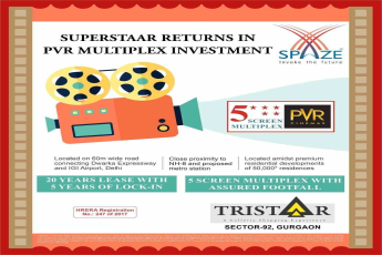 Superstaar returns in PVR Multiplex investment at Spaze Tristaar in Gurgaon