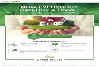 Lodha Upper Thane presents 1 BR starting @ 49.23 lacs on Dussehra offer