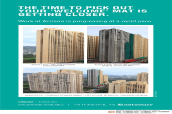 Work progressing at Rustomjee Azziano in  Thane West, Mumbai