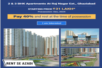 Pay 40% and rest at the time of possession at SCC Blossom, Ghaziabad