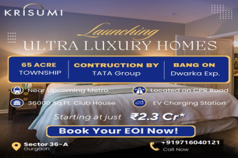 Krishumi's Exclusive Launch: Opulent Homes at City's Prime Sector 36-A, Gurgaon