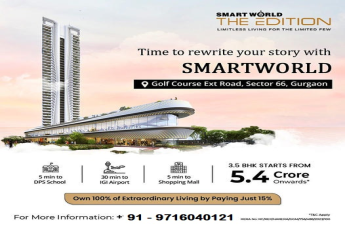 Smart World The Edition: Crafting Exclusivity with Luxe 3.5 BHK Homes in Sector 66, Gurgaon