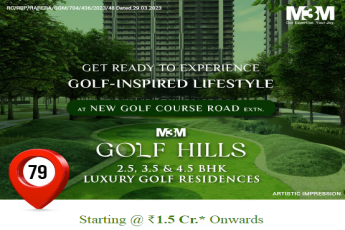 Get ready to experince golf inspired lifestyle at M3M Golf Hills Phase 1, Gurgaon